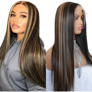 Peluca De Encaje Pelo Natural 100% Real Castaña Lace Front