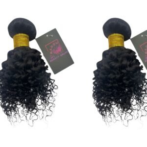 (2 paquetes) 12 pulgadas, extensiones de cabello humano rizado